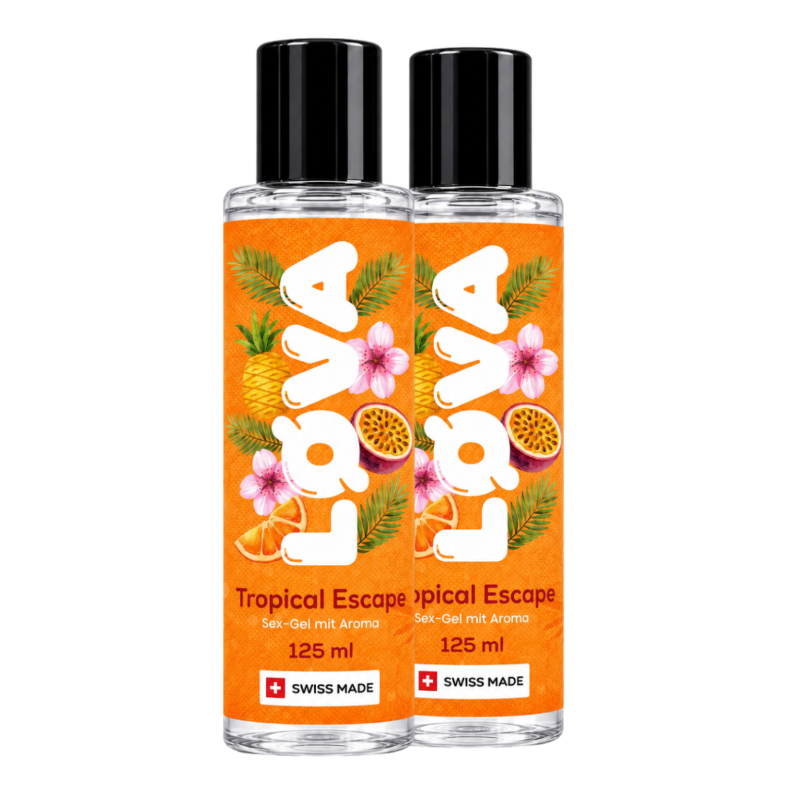 2-Pack "Tropical Escape" Lubricant - Water-Based & Tropical Flavor (2x125ml) by LØVA