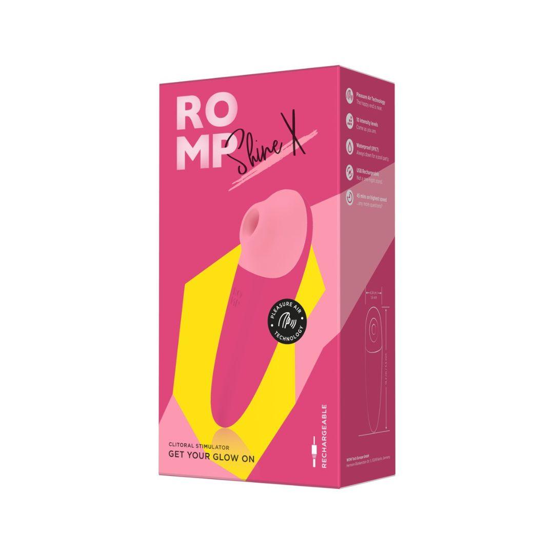 Auflegevibrator "Shine X" aus Silikon - Pleasure Air Technologie 14.2 cm (pink) - loveiu.ch