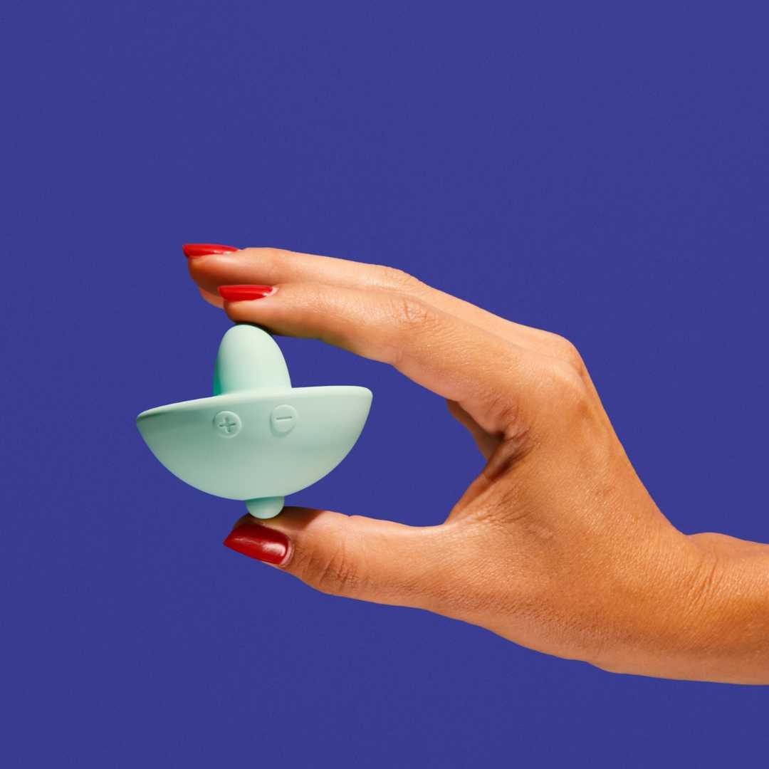 Auflegevibrator "Toupie Puissante" aus medizinischem Silikon - im Spinner-Design (türkis) - loveiu.ch