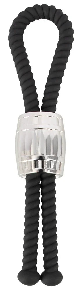 Anneau pénien « Sangle pénienne en corde épaisse » Ø max. 11 cm (noir)