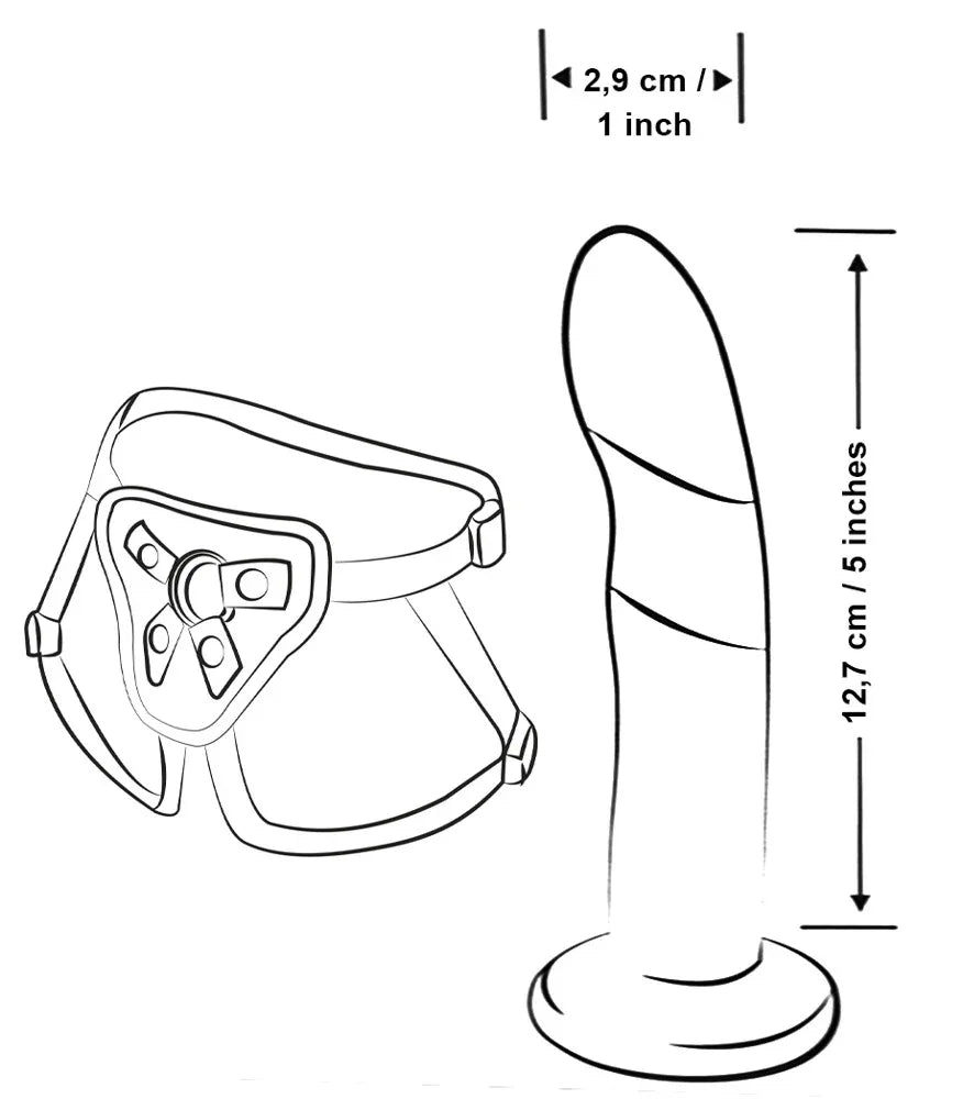 Strap-on Kit "Piccolo Pegging Kit“ mit harness & Dildo - 14 cm (blau) - loveiu.ch