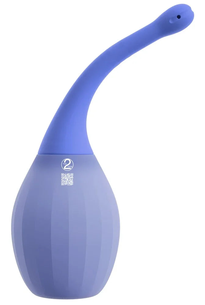 Blauer Vibrator mit geschwungener Form für intime Stimulation