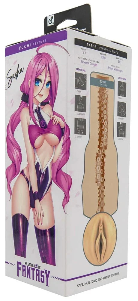 Fleshlight Fantasy Sasha mit Ecchi-Textur – diskret, sicher & phthalatfrei für intensives Vergnügen