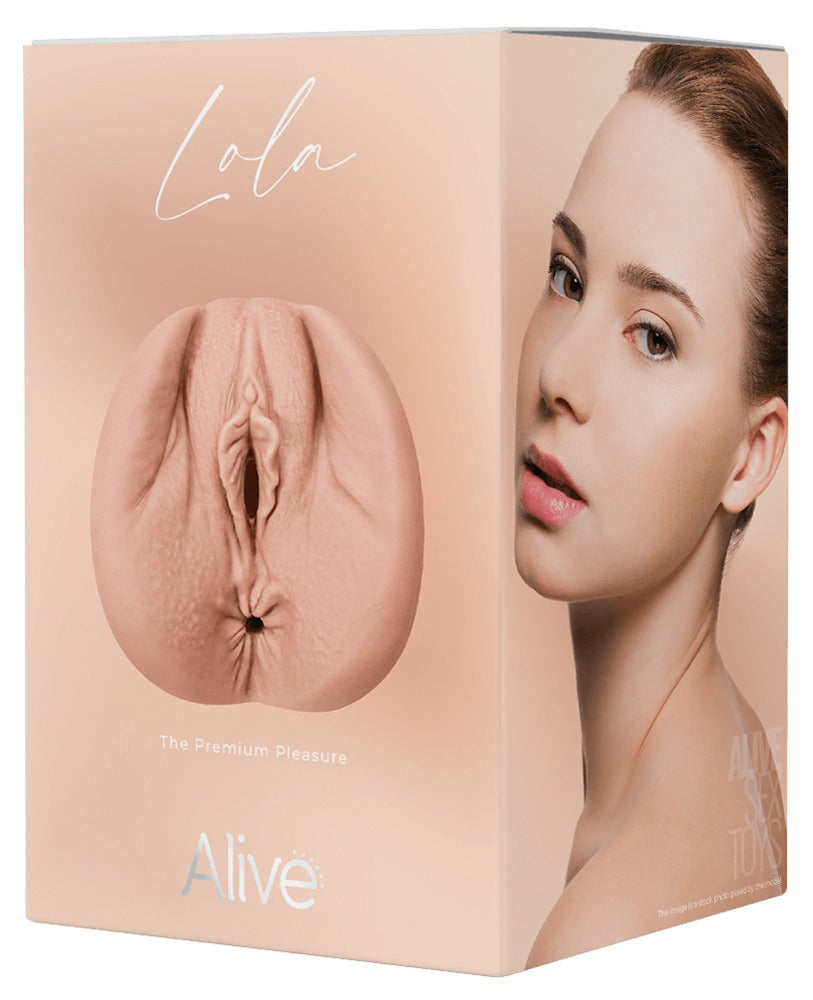 Masturbator "Lola L" in Vagina- & Anus-Optik (hautfarben hell)