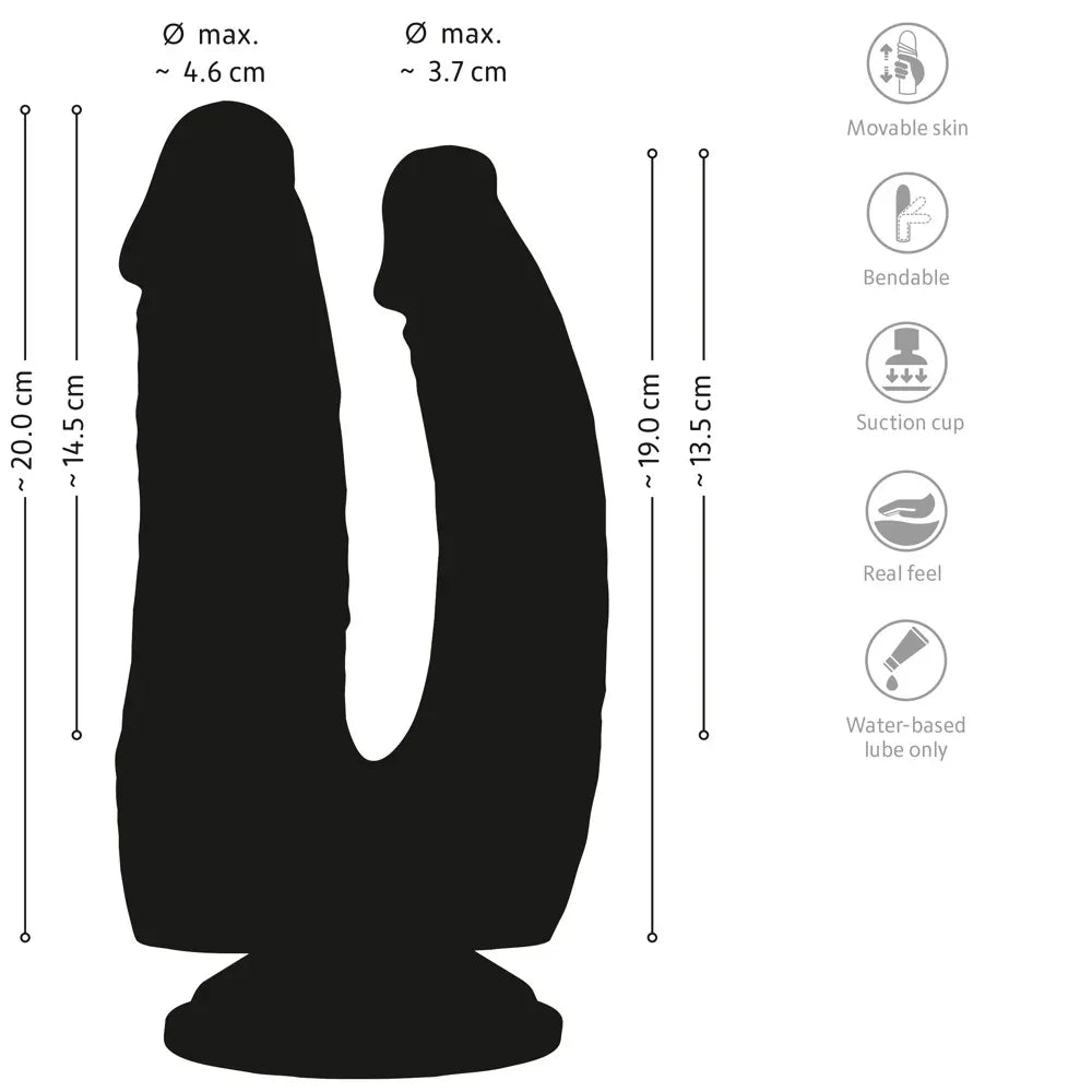Realistischer Dildo mit Saugnapf, beweglicher Haut & Biegefähigkeit, wasserbasiertes Gleitgel empfohlen