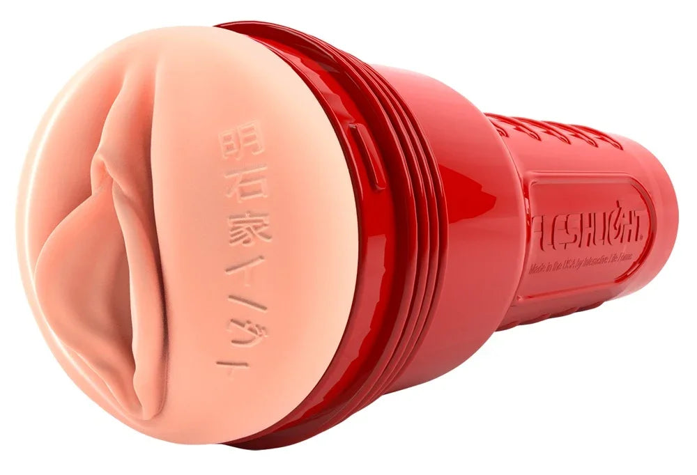 Roter Masturbator mit realistischer Vagina, ideal für intime Momente und Liebesleben