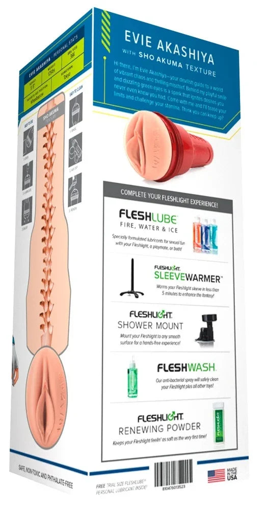 Evie Akashiya Fleshlight mit Sho Akuma Textur – diskret, phthalatfrei, made in USA