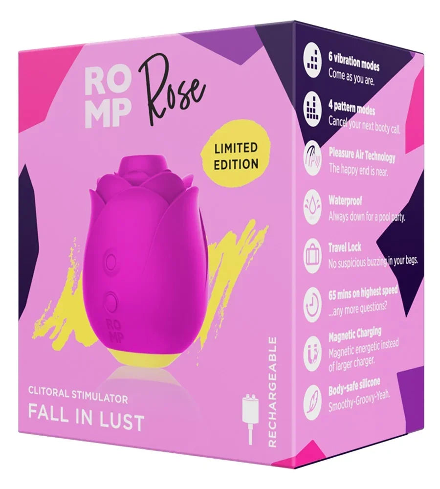 Rosa Limited Edition Clitoral Stimulator mit 6 Vibrationsmodi, wasserdicht & magnetisch aufladbar