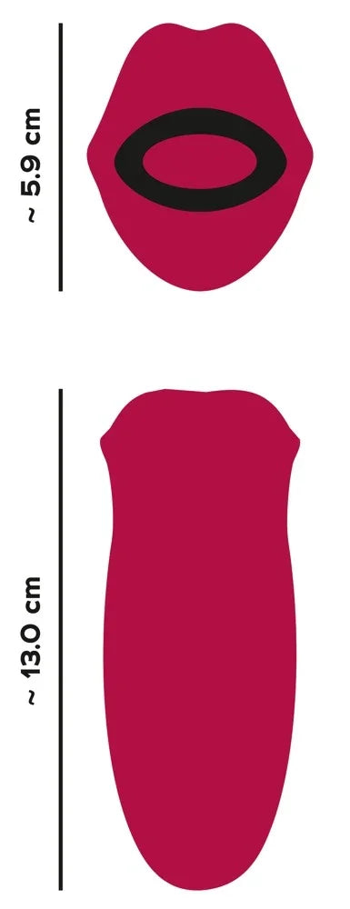 Roter Vibrator mit Ring, ca. 13 cm lang, für intensives Liebesleben