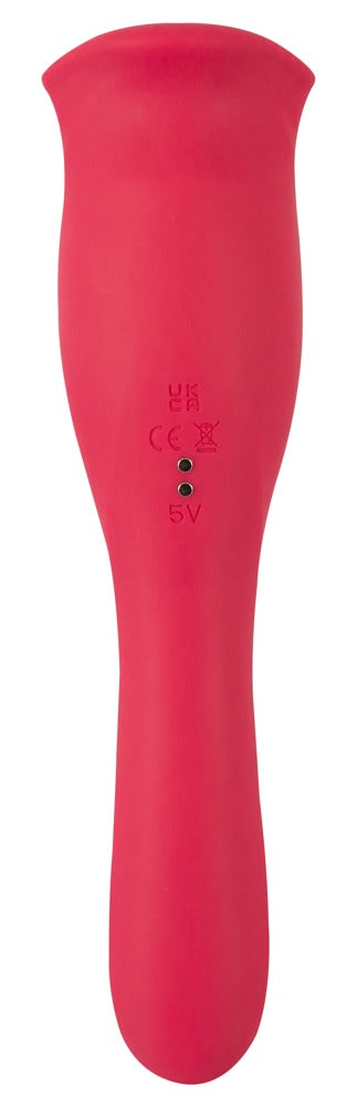 Vibrator with Moving Lips & Vibro-Tongue "Oral Fun" - 22.2 cm (pink)