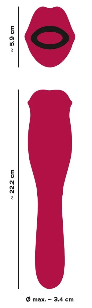 Rosa Vibrator mit 22,2 cm Länge und 3,4 cm Durchmesser – ideal für intime Momente