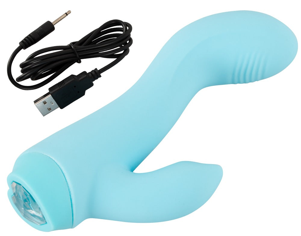 Minivibrator "Cuties" aus Silikon - G-Spot & klein 13.7 cm (blau) - loveiu.ch