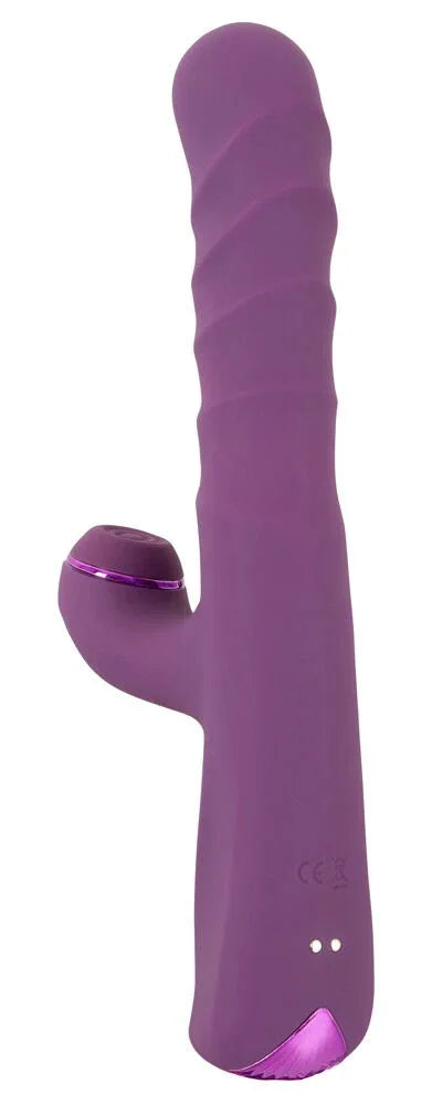 Lila Vibrator mit klitoralem Stimulator aus Silikon, ideales Sexspielzeug für Frauen