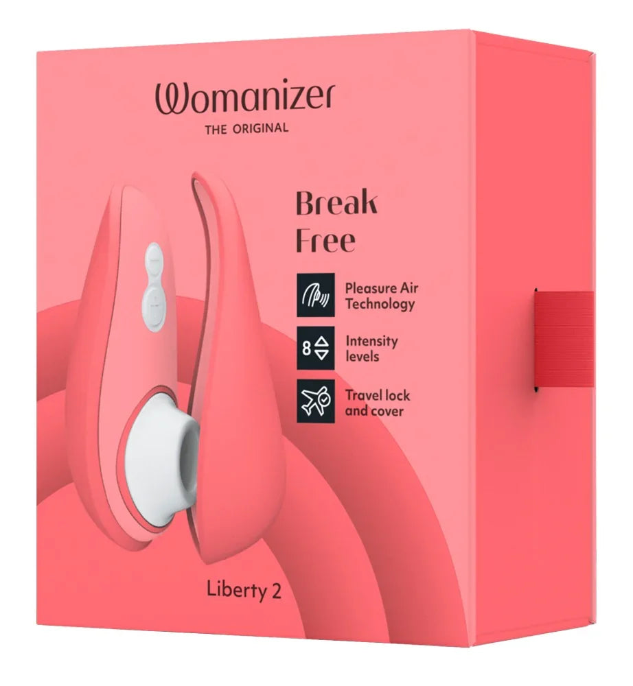Vibromasseur Womanizer Liberty 2 avec pulsateur - 10,5 cm (rose)