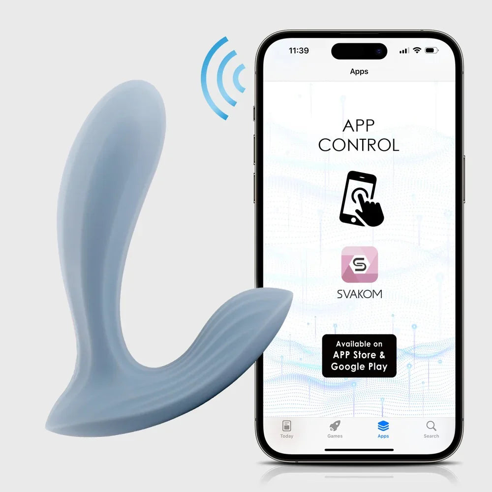 Panty Vibrator „Erica“ von Svakom – App- & Long-Distance-steuerbar (blau)
