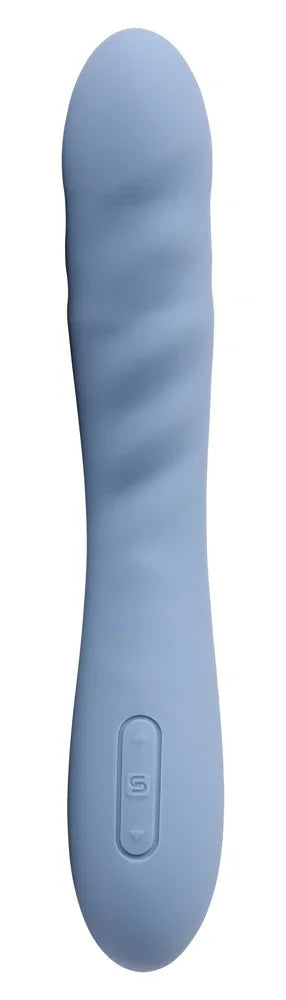 Vibrator "Ava Neo" aus Silikon - mit Stimulationswellen 19.6 cm (blau)