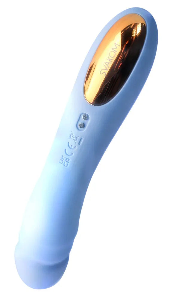 Vibrator "Ava Neo" aus Silikon - mit Stimulationswellen 19.6 cm (blau)