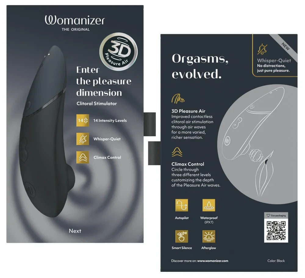 Womanizer NEXT Vibromasseur à poser avec pulsateur - 19,3 cm (noir)