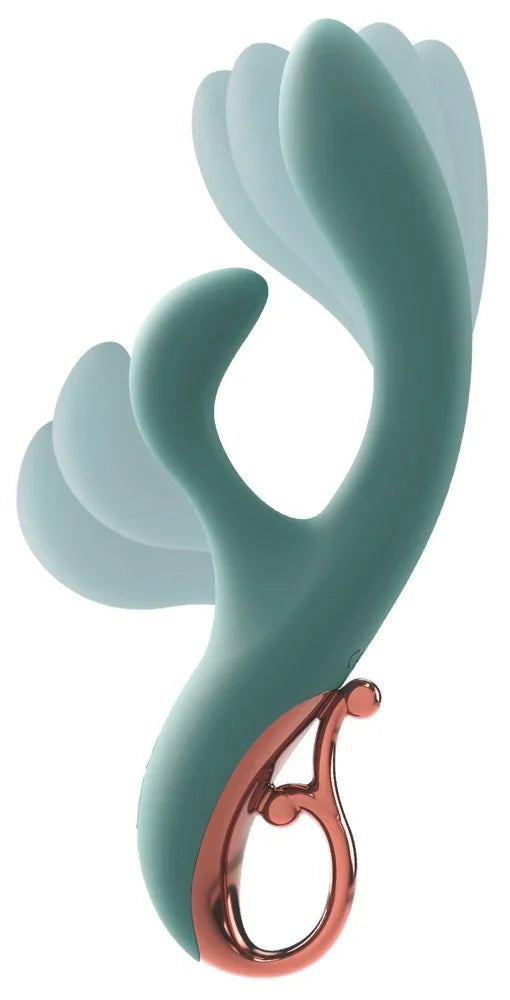 Vibrator „The Magician Rabbit“ aus Liquid-Silikon – 22,5 cm (türkis)