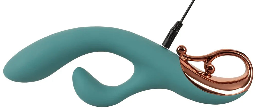 Vibrator „The Magician Rabbit“ aus Liquid-Silikon – 22,5 cm (türkis)