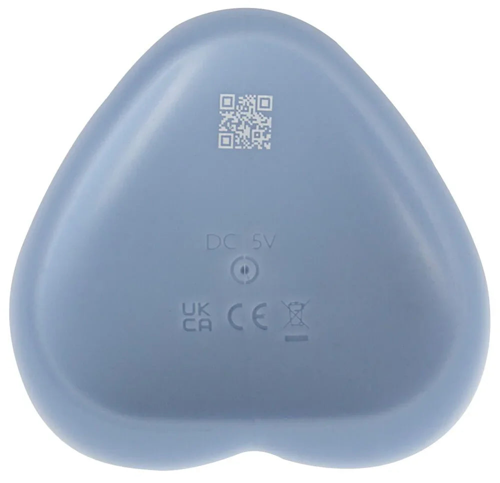 Herzförmiger, blauer Vibrator mit CE-Kennzeichnung, glatte Oberfläche, Aufladeanschluss