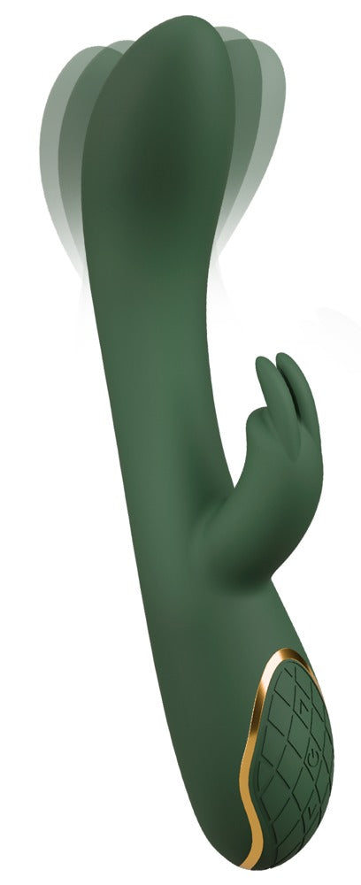 Rabbit Vibrator "Luxurious" aus Silikon - Soft-Touch-Textur 23 cm (grün)