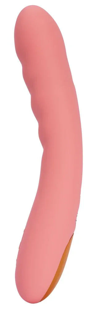 Silicone vibrator "Ava Neo" - with stimulation waves, 19.6 cm (pink)