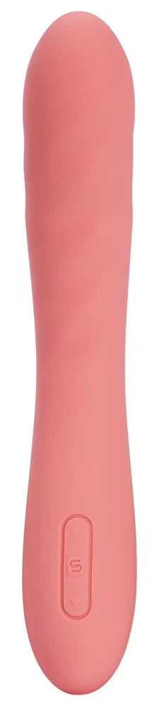 Silicone vibrator "Ava Neo" - with stimulation waves, 19.6 cm (pink)
