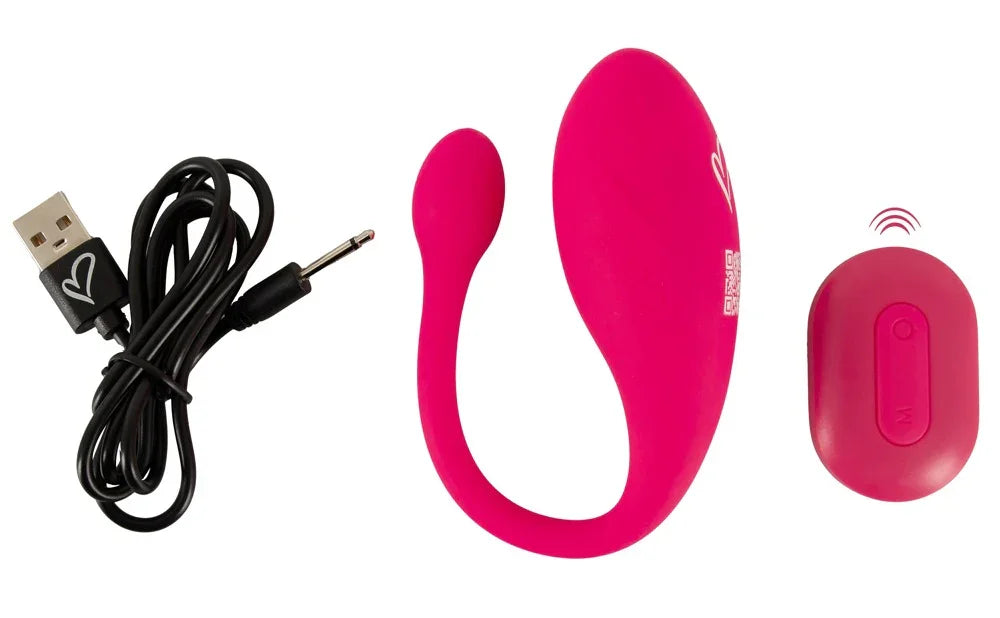 Fernsteuerbare Liebeskugel „KORAL RC Love Ball“ – 10 Vibrationsprogramme & Fernbedienung (Pink)