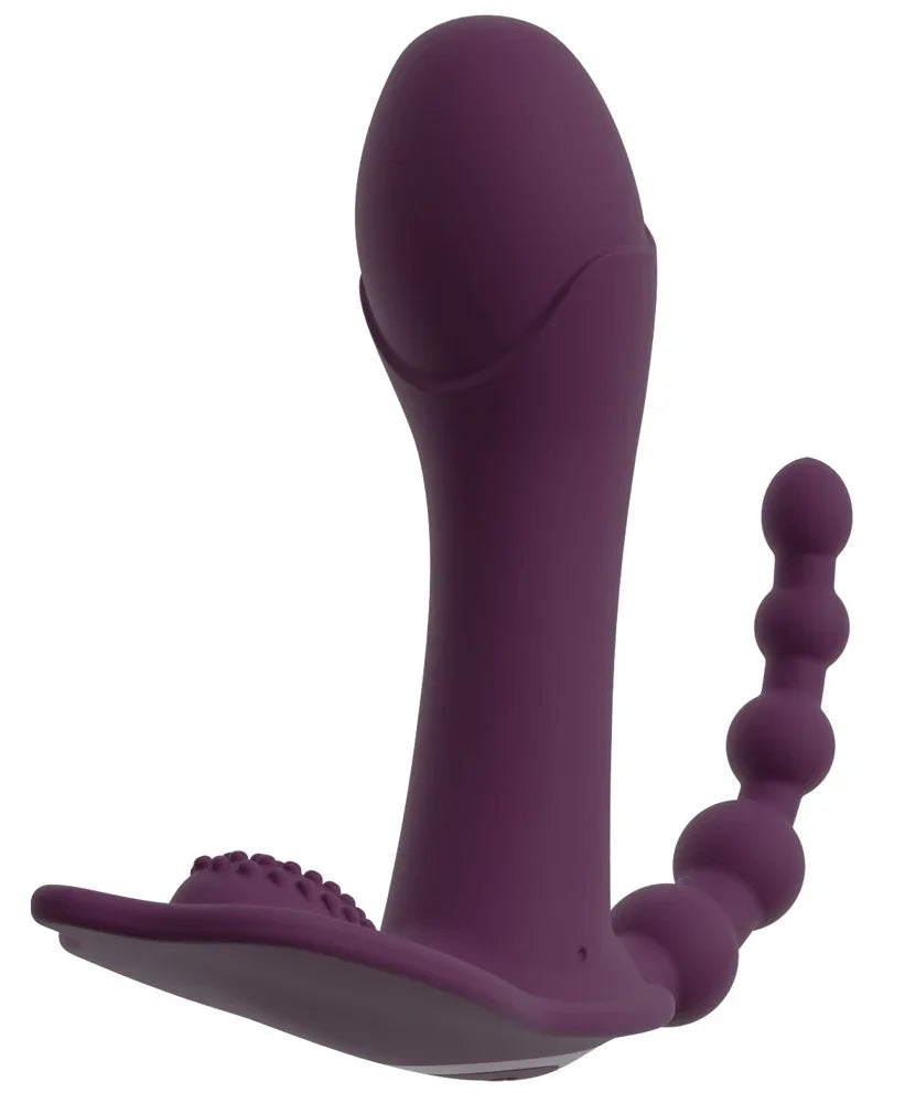 Panty-Vibrator „ARIVA RC“ aus Silikon – Panty-Tragbar, 3-Motoren (lila)