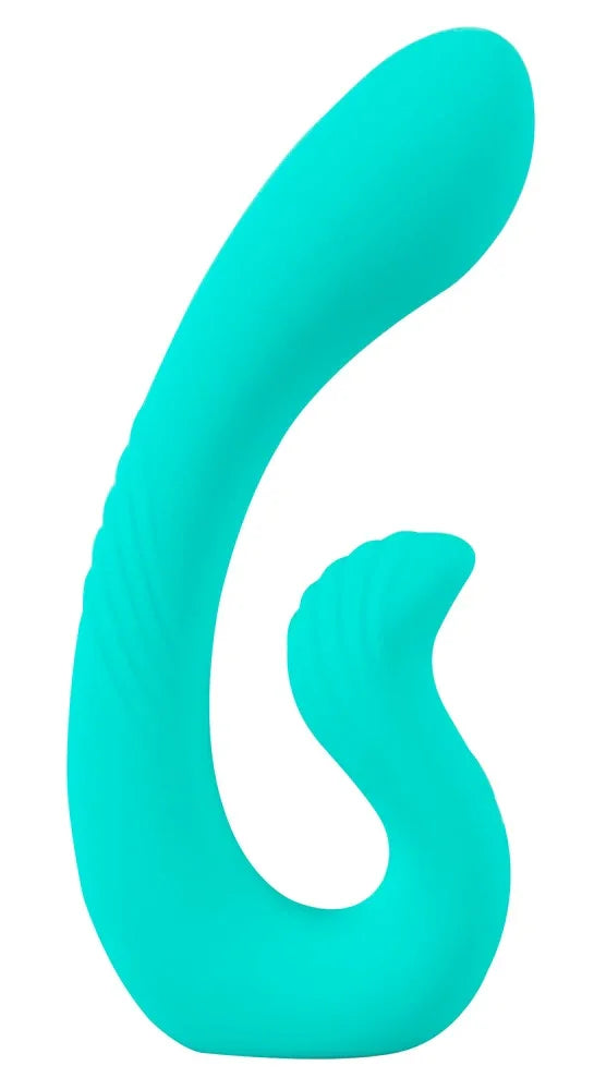 Dual-Heads-Vibrator „NAIRA“ – 2 Motoren & 20 Kombimodi (türkis)