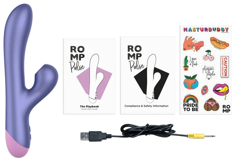 Rabbitvibrator "Pulse" mit Klitorisreizer 22 cm (lila)