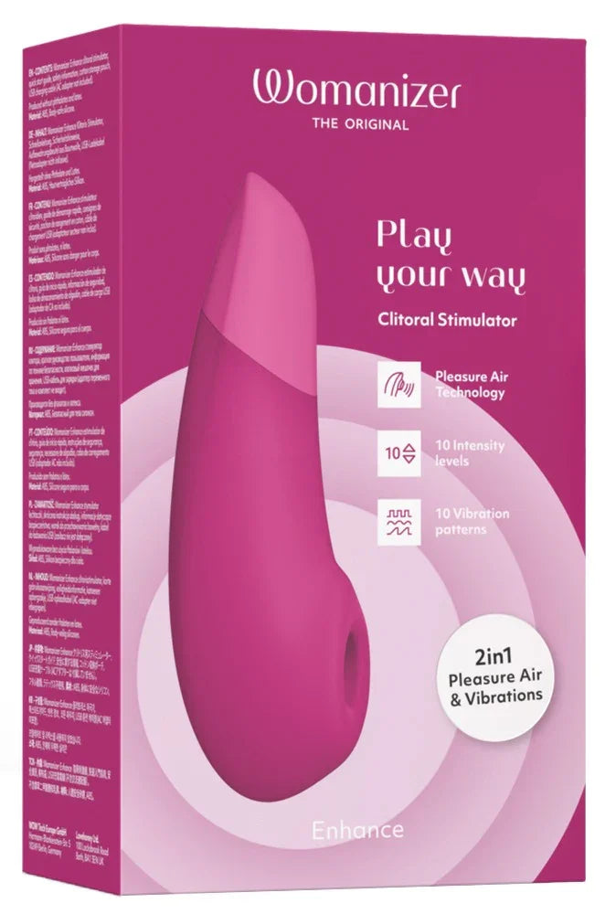 Womanizer ENHANCE Vibromasseur à poser avec pulsateur - 15,8 cm (rose)