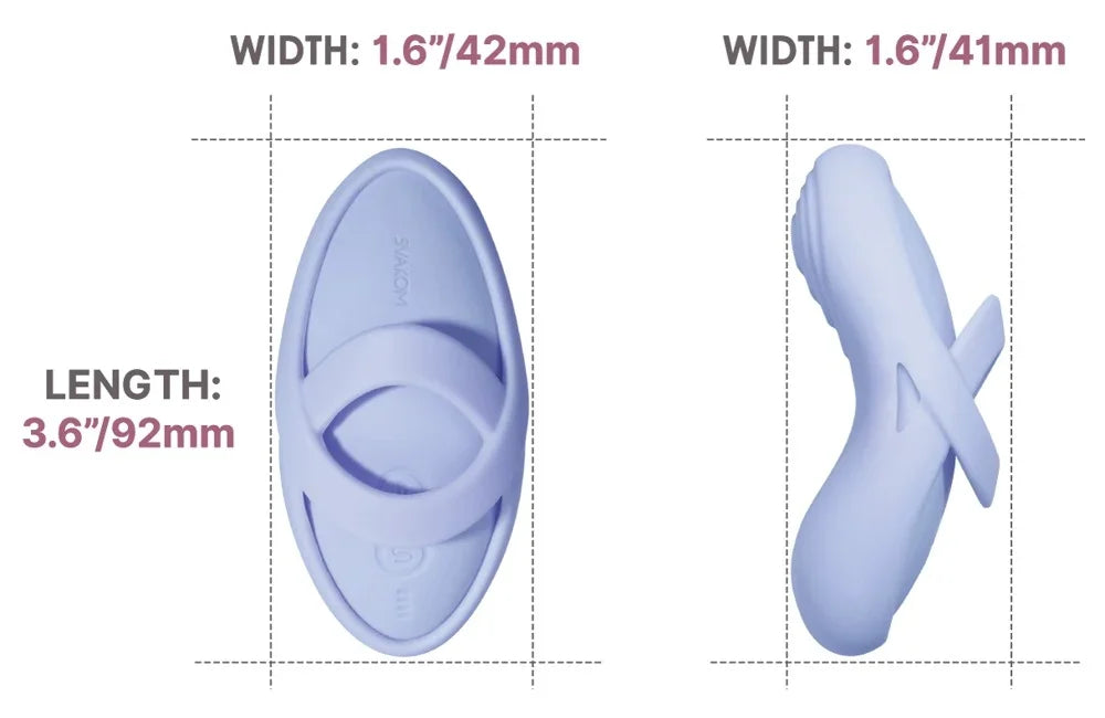 Lila Vibrator mit Maßen 92mm Länge, 42mm Breite – ideal für das Liebesleben