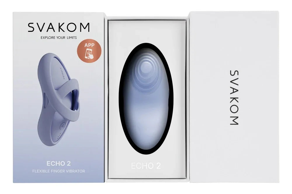 Svakom Echo 2 flexibler Finger-Vibrator mit App-Steuerung, diskret verpackt für das Liebesleben