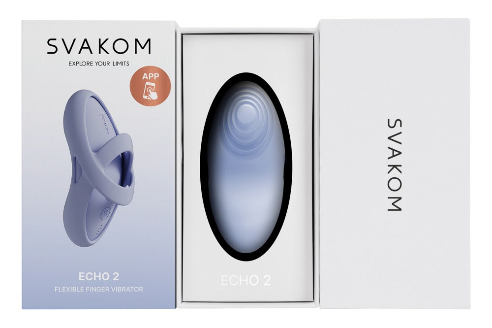 Svakom "Echo 2" Clitoral Vibrator - 12.8 cm (blue)