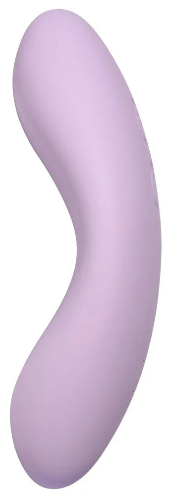 Lila, gebogener Vibrator für intime Genussmomente – diskret & sicher