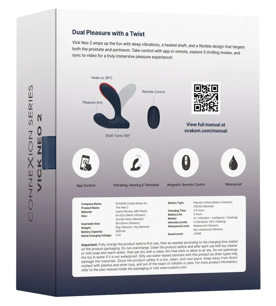Vick Neo 2 Vibrator mit Heizfunktion & App-Steuerung – dualer Genuss für Prostata & Perineum