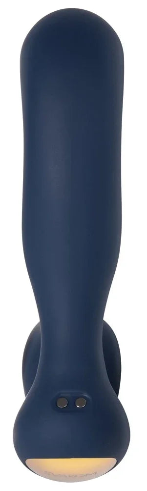 Blauer Silikon-Vibrator mit Basis und Steuerung für intimen Genuss
