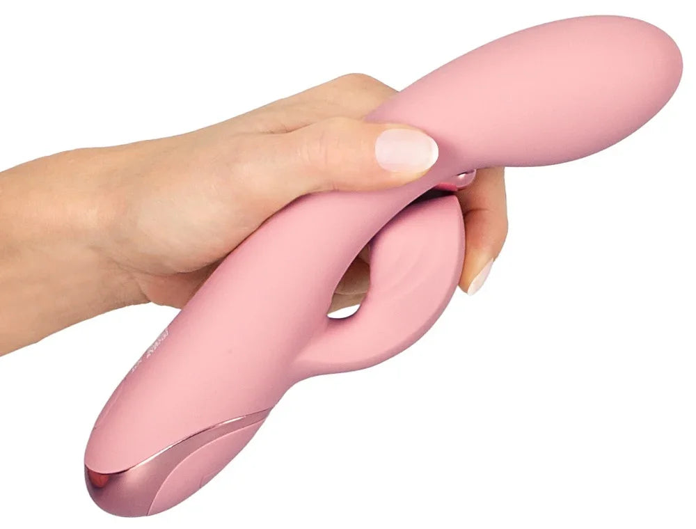 Rosa Vibrator mit ergonomischem Griff für intensives Vergnügen