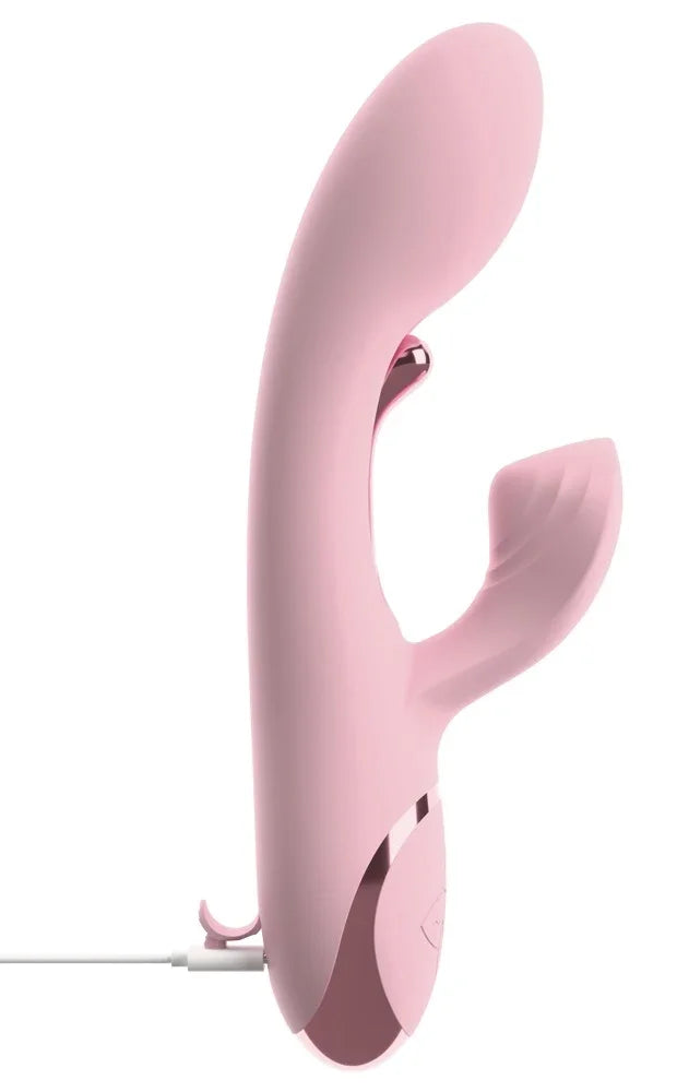 Rosa G-Punkt-Vibrator mit Klitorisschwinge für intensives Vergnügen