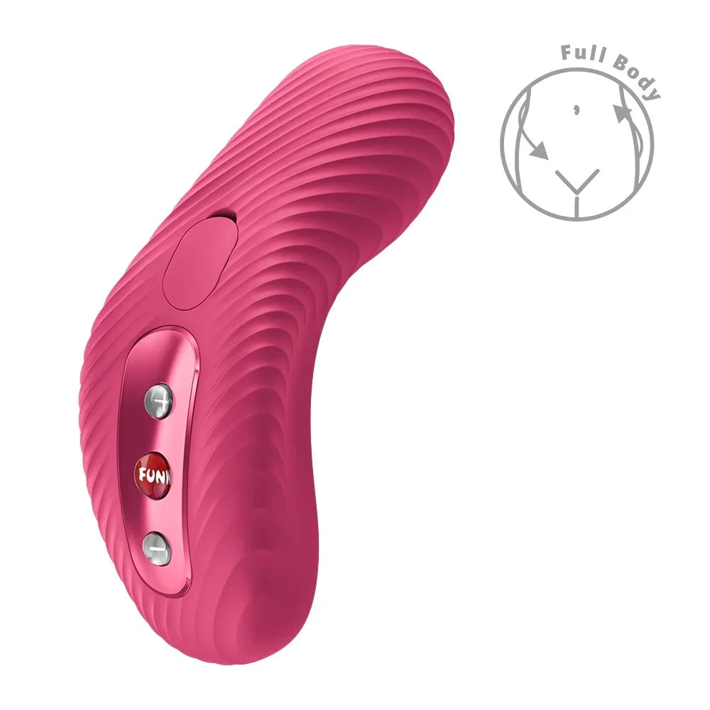 Rosa Vibrator mit Wellenstruktur und Full-Body-Funktion für intensives Vergnügen