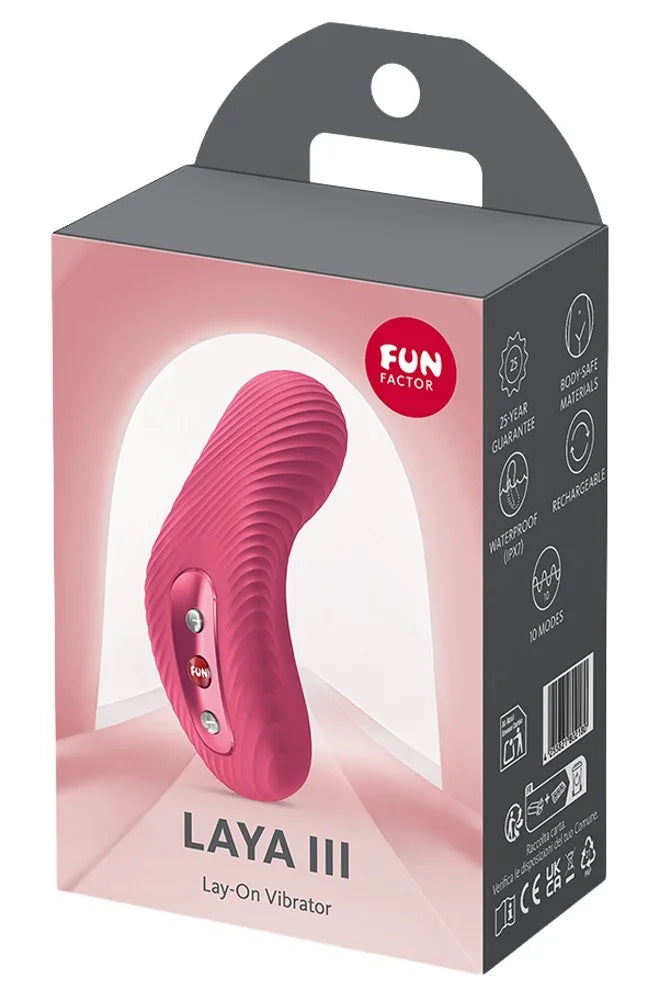 Laya III Lay-On Vibrator von Fun Factor – wasserdicht, wiederaufladbar, 10 Modi