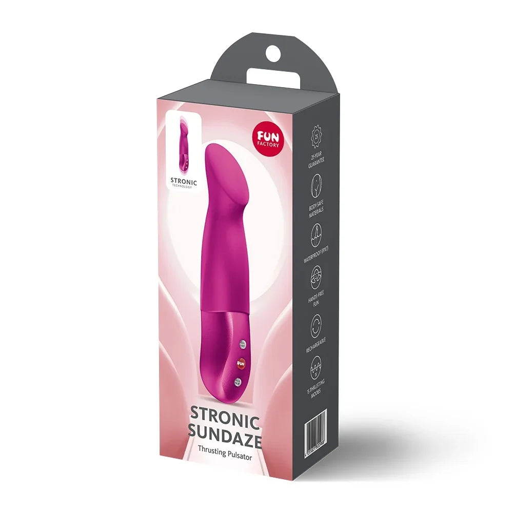 Lila Stronic Sundaze Vibrator mit Pulsfunktion, wasserdicht und aufladbar – ideal für intime Momente