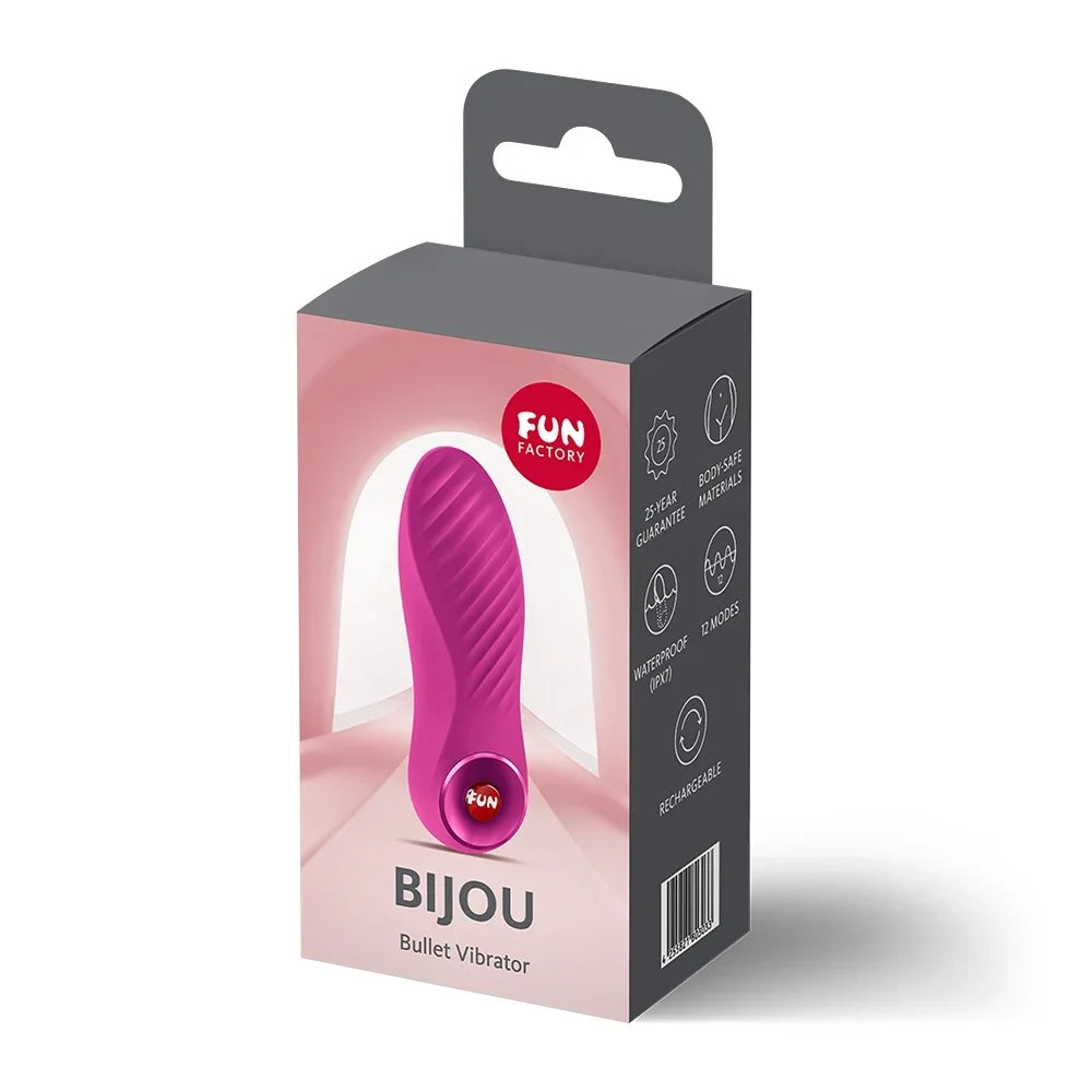 Pinkes Bullet-Vibrator Bijou von Fun Factory – wasserdicht, aufladbar, 12 Modi