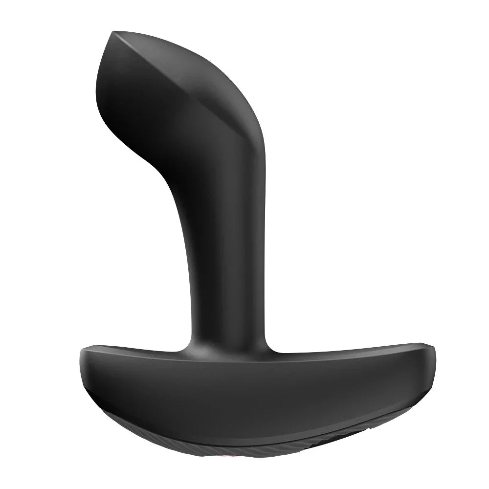 Schwarzer Analplug mit Basis für sicheren Halt, ideal für erotische Spielzeuge und Intimität