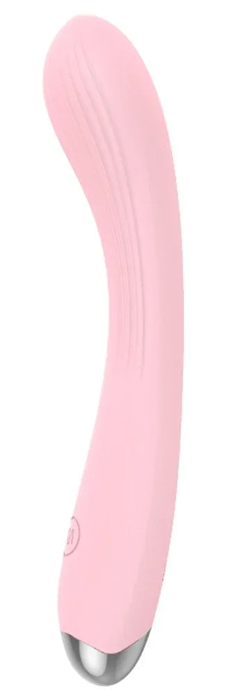 Rosa Vibrator mit silberner Spitze für intime Genussmomente