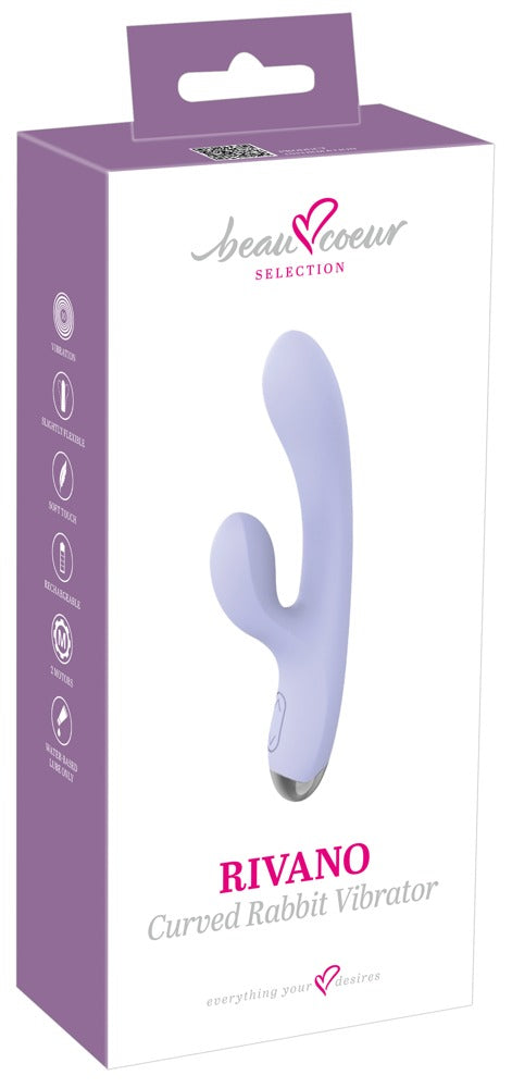 Rabbit-Vibrator „RIVANO“ – Softes Silikon 20.4 cm (lila)
