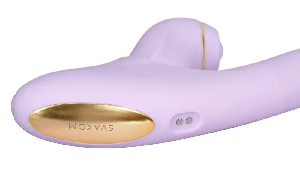 Lila Vibrator mit goldener SVA KOM-Plakette – diskretes Liebesleben für alle