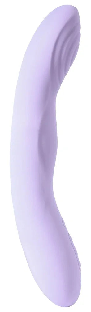 Lila Vibrator mit gewellter Oberfläche für intime Stimulation
